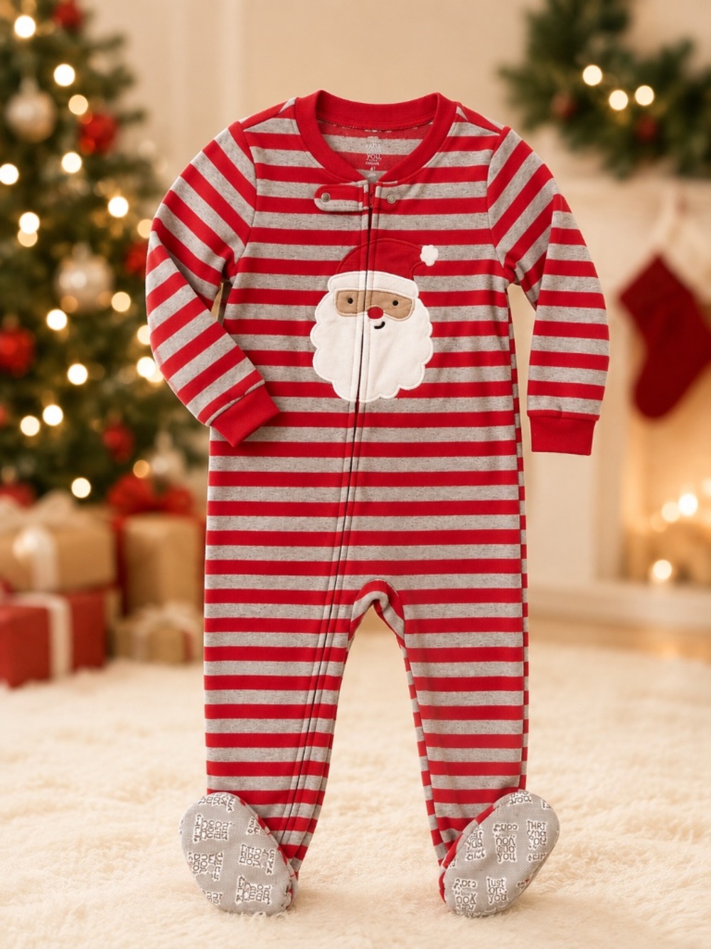 Carter’s Just One You Santa Christmas Footed Pajamas 4T